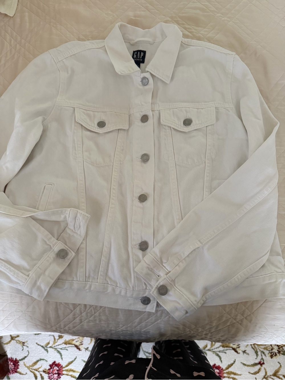 GAP Off-White Denim Trucker Jacket